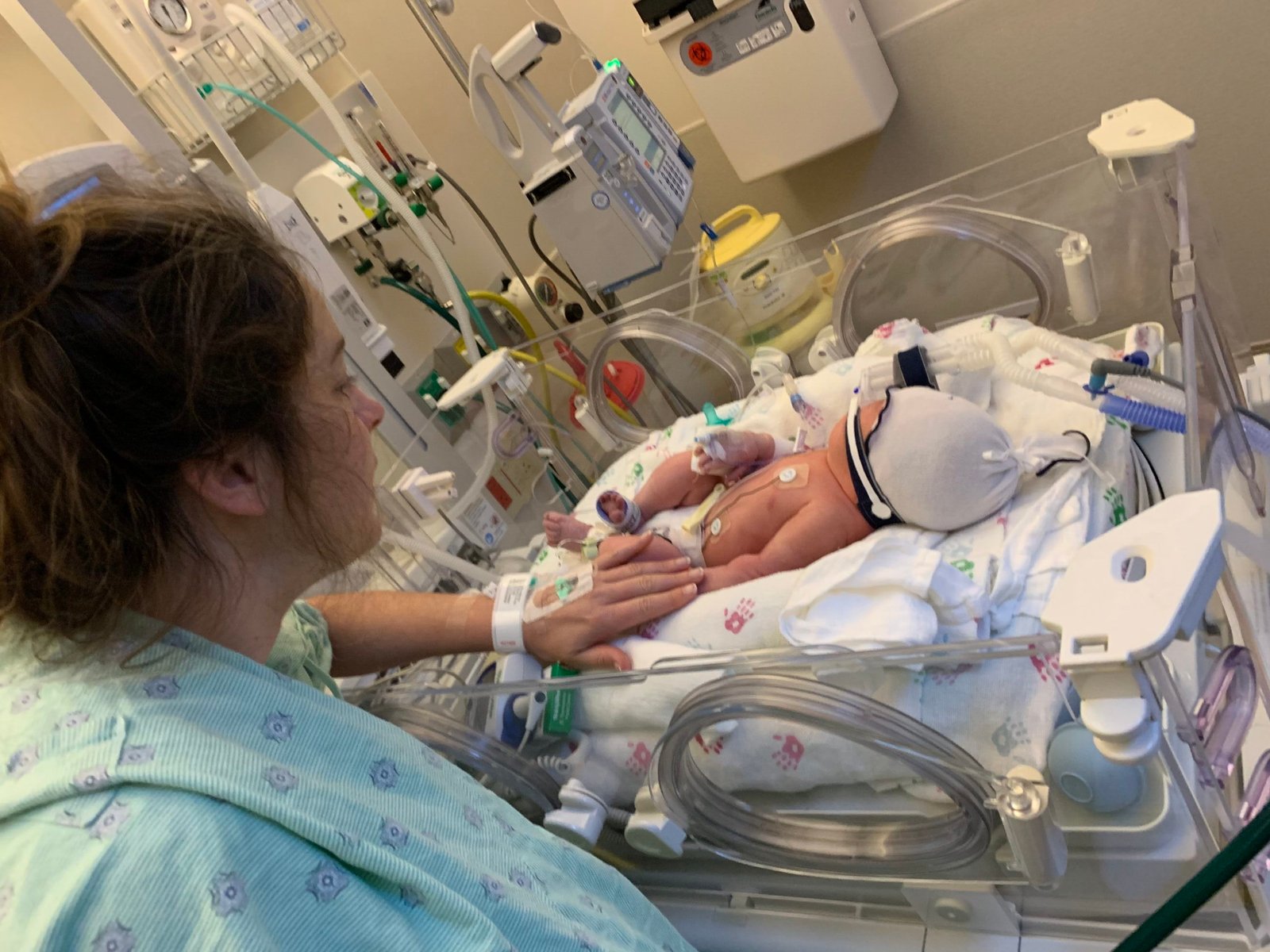 Russell and Melissa in the NICU